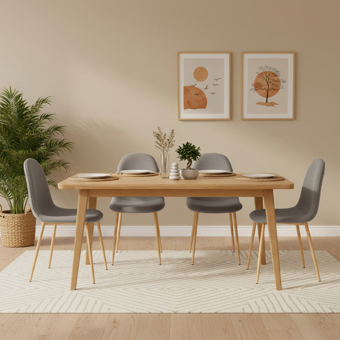 Arlo Linen Dining Chair - Set of 4 - Beige