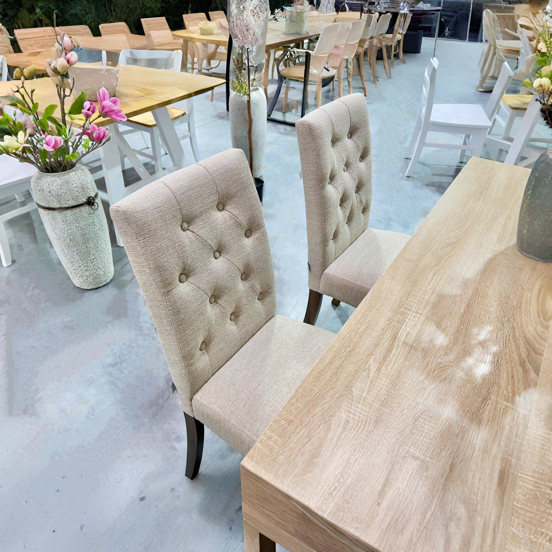 Lucia Upholstered Dining Chair - Set of 2 - Beige