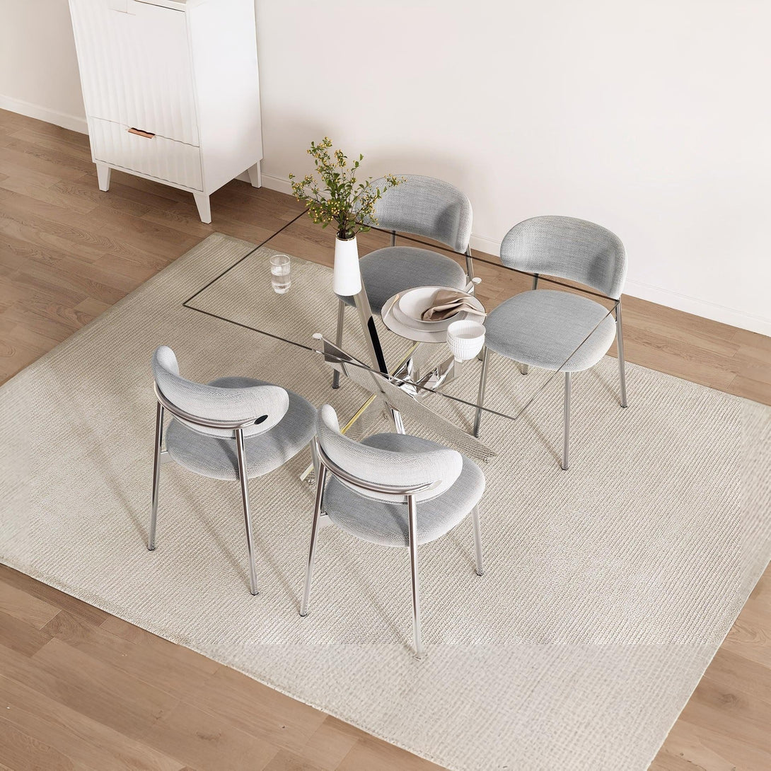 Onyx Fabric Dining Chair - Set of 4 - Grey