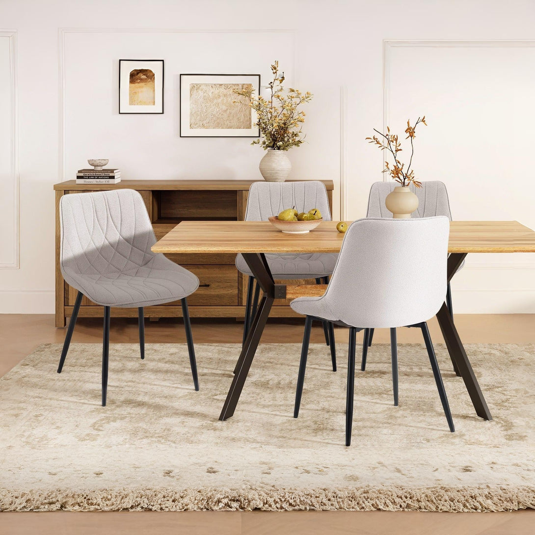 Payton Fabric Dining Chair - Set of 4 - Grey