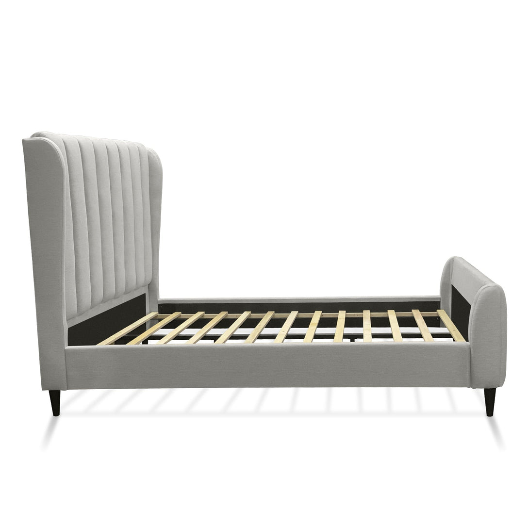 Royal Queen Bed Frame - Oat White