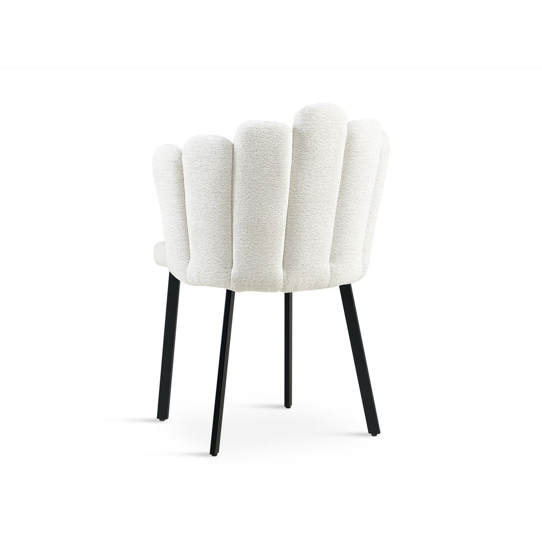Urban Petal-shaped Upholstered Dining Chair - Set of 2 - Beige