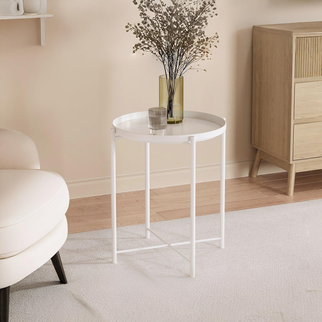 Xenia Round Coffee Table - White