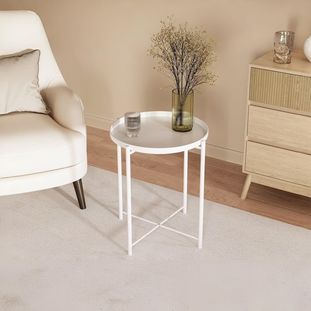 Xenia Round Coffee Table - White
