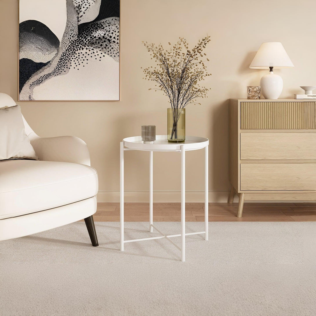 Xenia Round Coffee Table - White