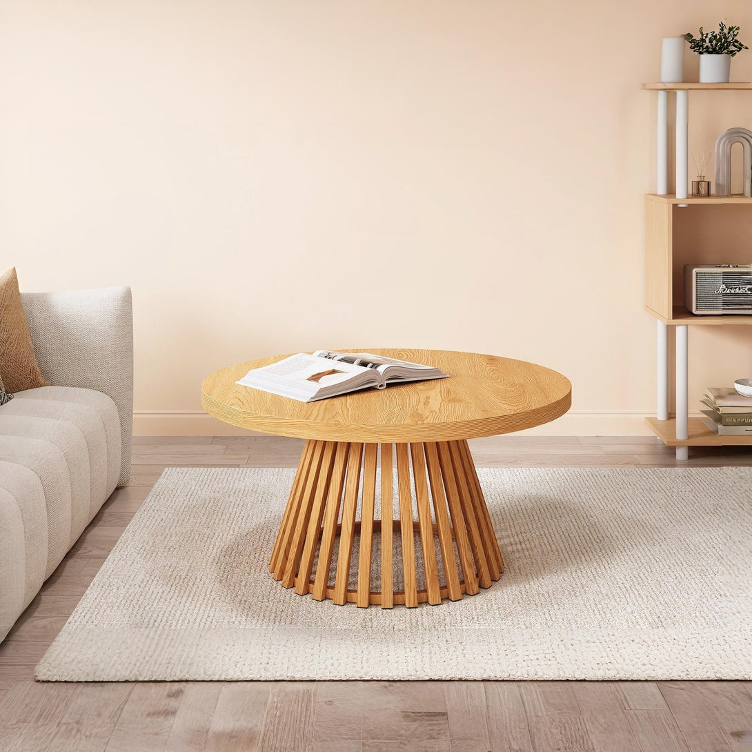 Yardley Round Coffee Table 90cm - Oak