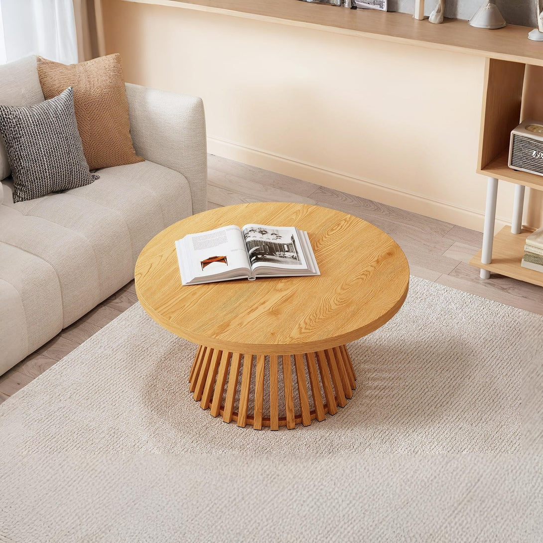 Yardley Round Coffee Table 90cm - Oak