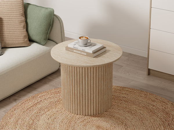 Nile Round Coffee Table 60cm - Travertine