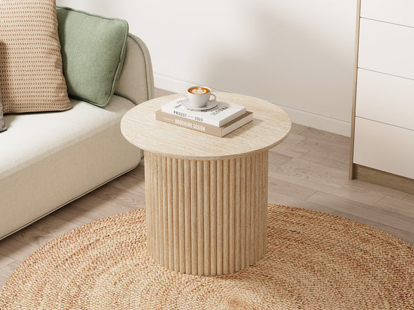 Nile Round Coffee Table 60cm - Travertine