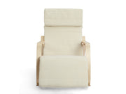 Camila Rocking Chair With Footrest - Oatmeal