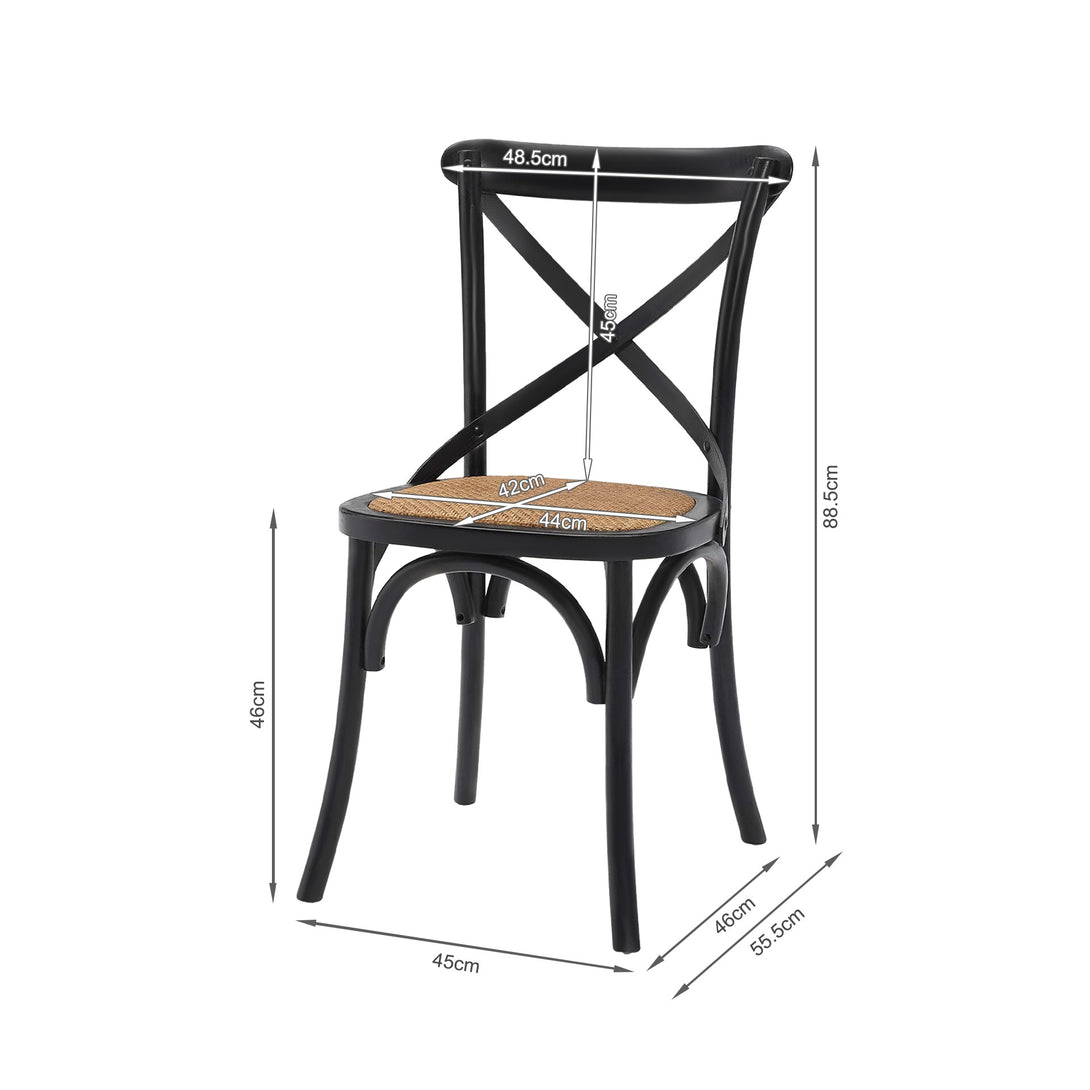 Aaron Dining Chair - Set of 2 - Black