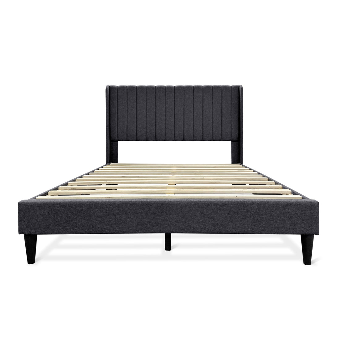 Simien Double Fabric Bed Frame - Mid Grey