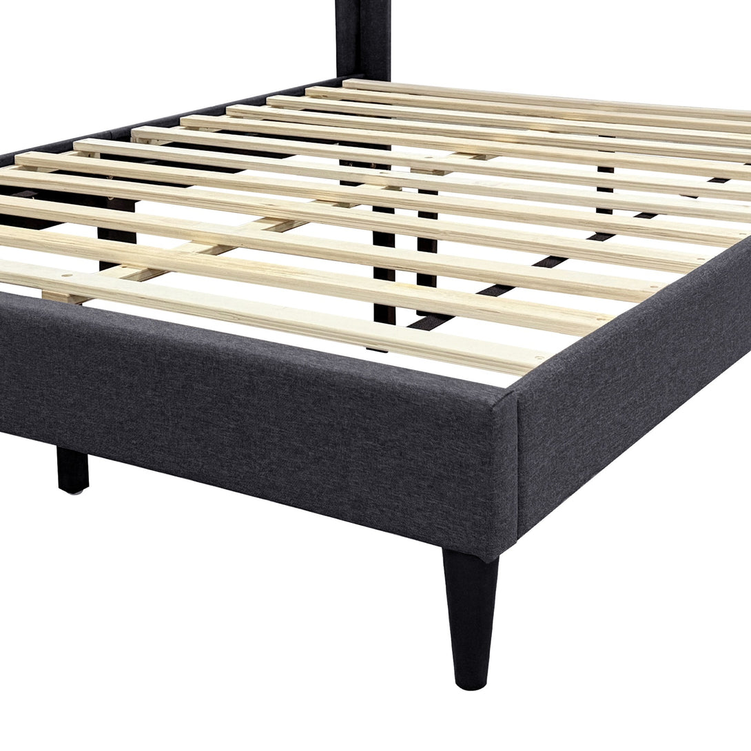Simien Double Fabric Bed Frame - Mid Grey