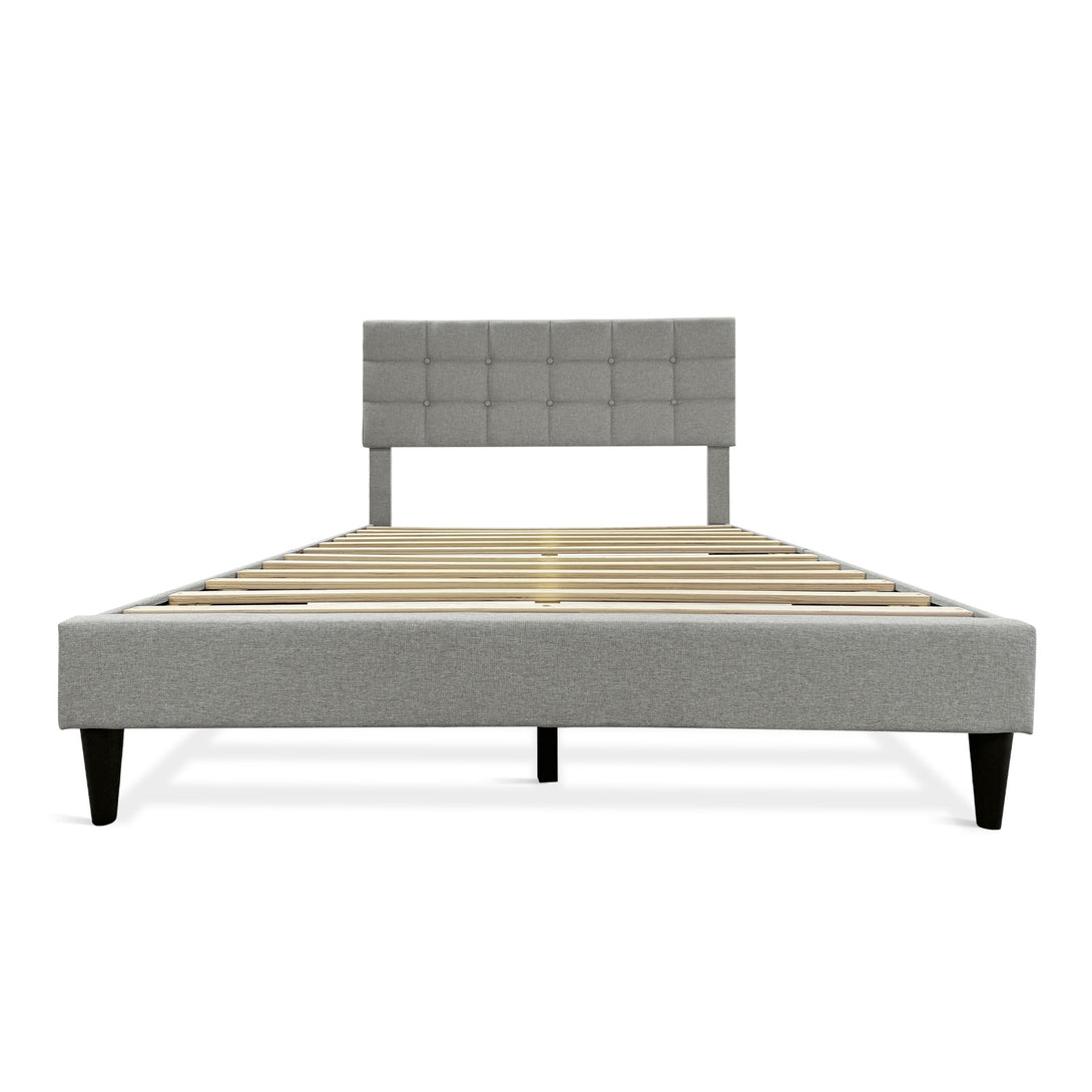 Aspen Double Fabric Bed Frame - Stone