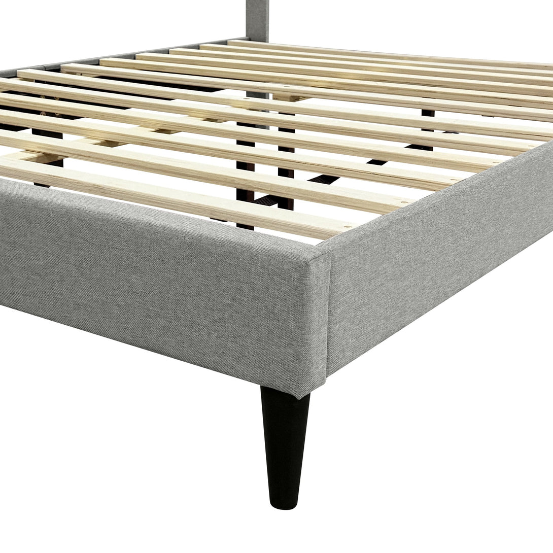 Aspen Double Fabric Bed Frame - Stone