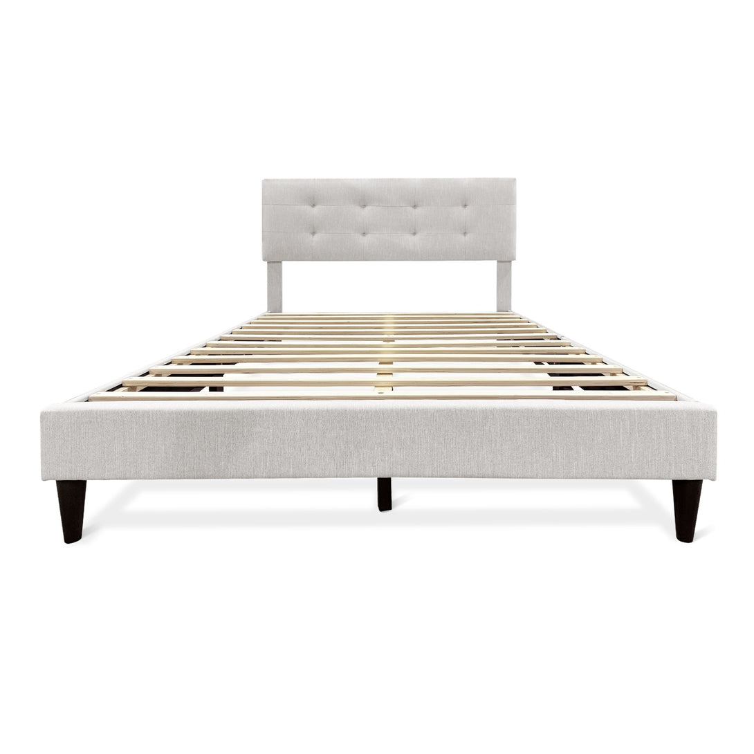  Mitre Double Fabric Bed Frame - Stone