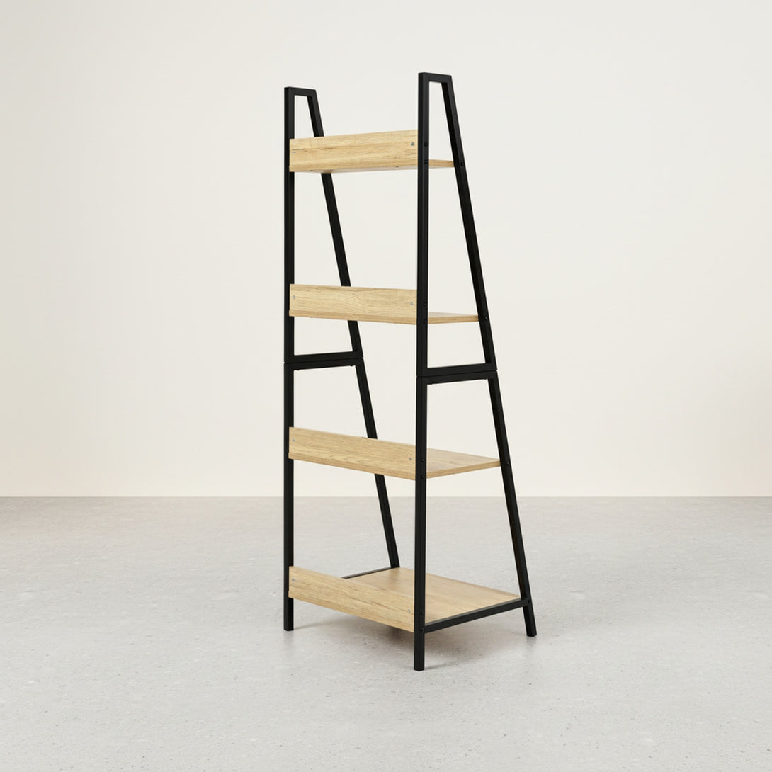 Trestle 4 Tier Ladder Storage Shelf - Oak