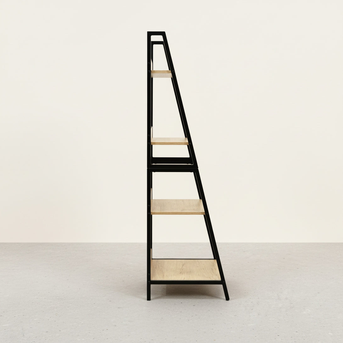 Trestle 4 Tier Ladder Storage Shelf - Oak