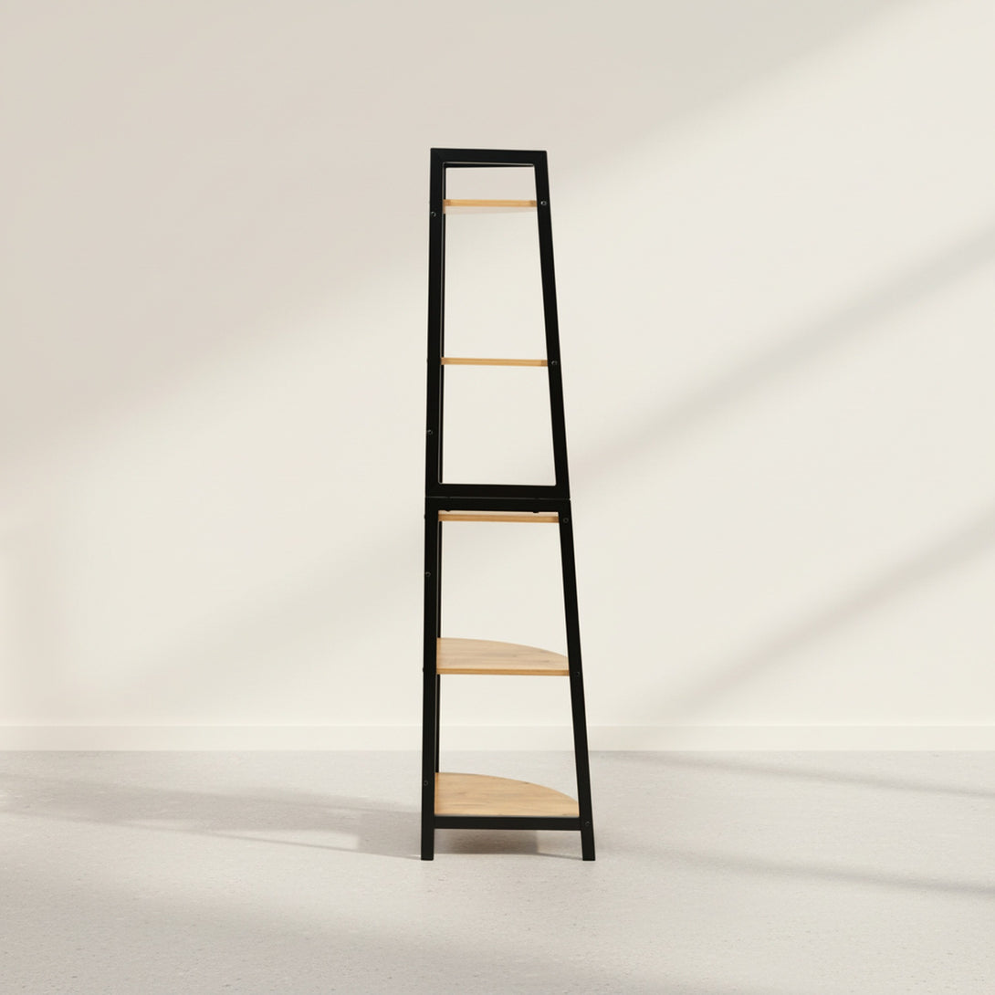 Quoin 5 Tier Corner Shelf - Natural
