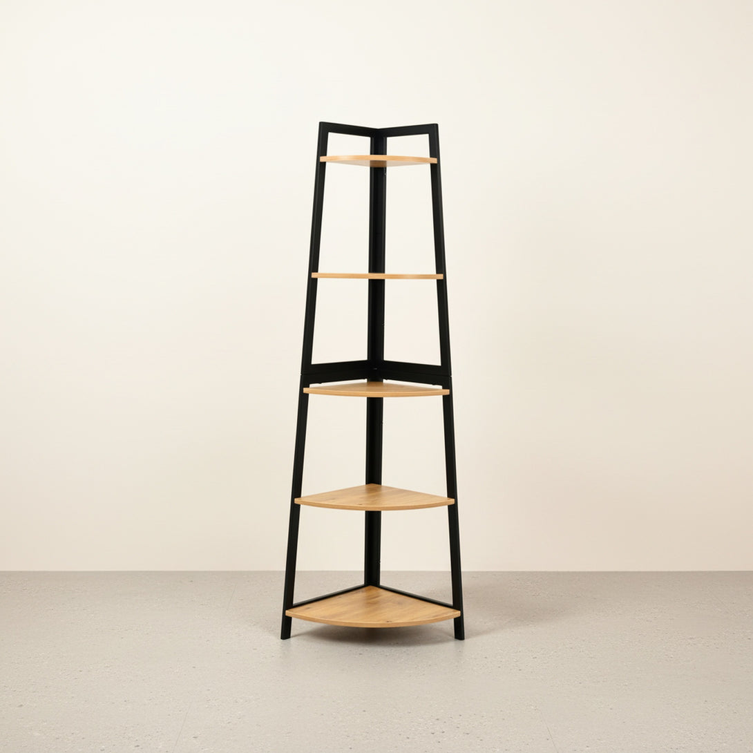 Quoin 5 Tier Corner Shelf - Natural