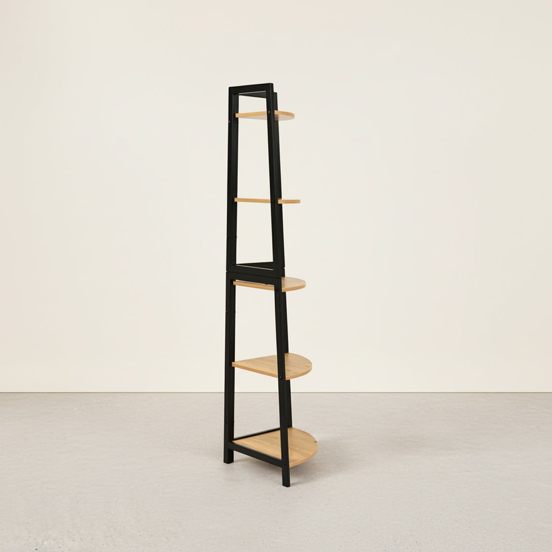 Quoin 5 Tier Corner Shelf - Natural