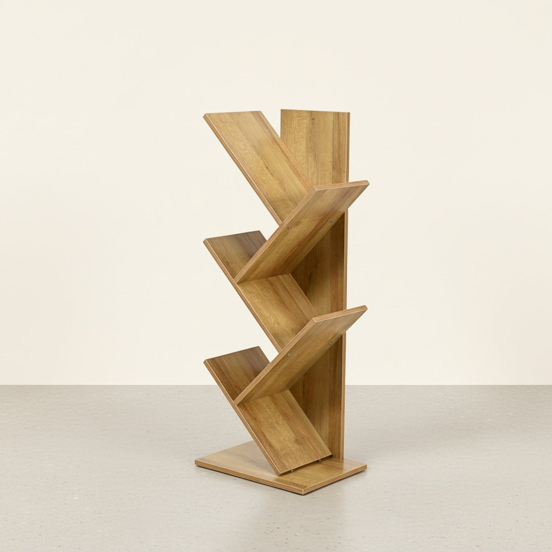 Koru 4 Tier Tree Bookshelf - Oak