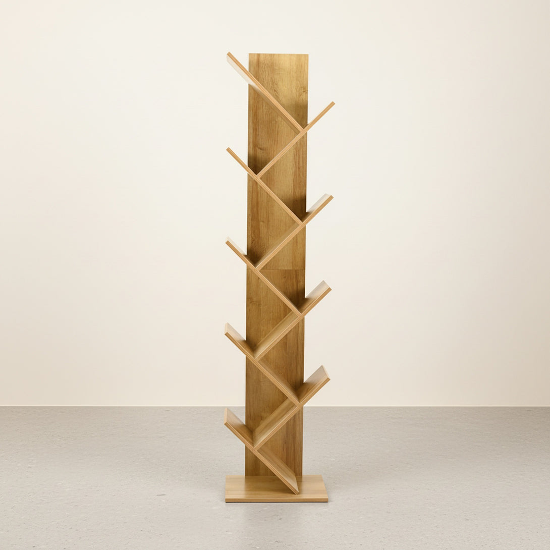 Koru 8 Tier Tree Bookshelf - Oak