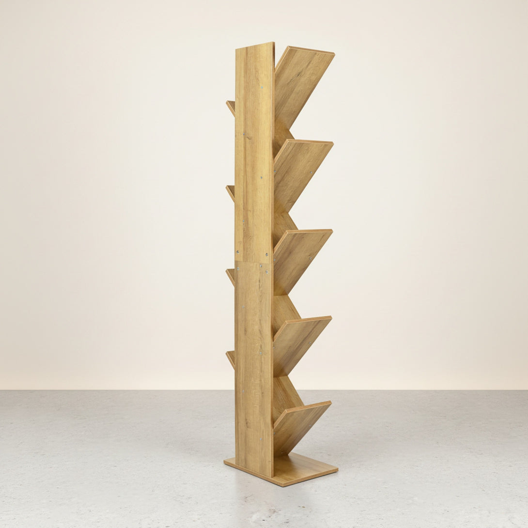 Koru 8 Tier Tree Bookshelf - Oak