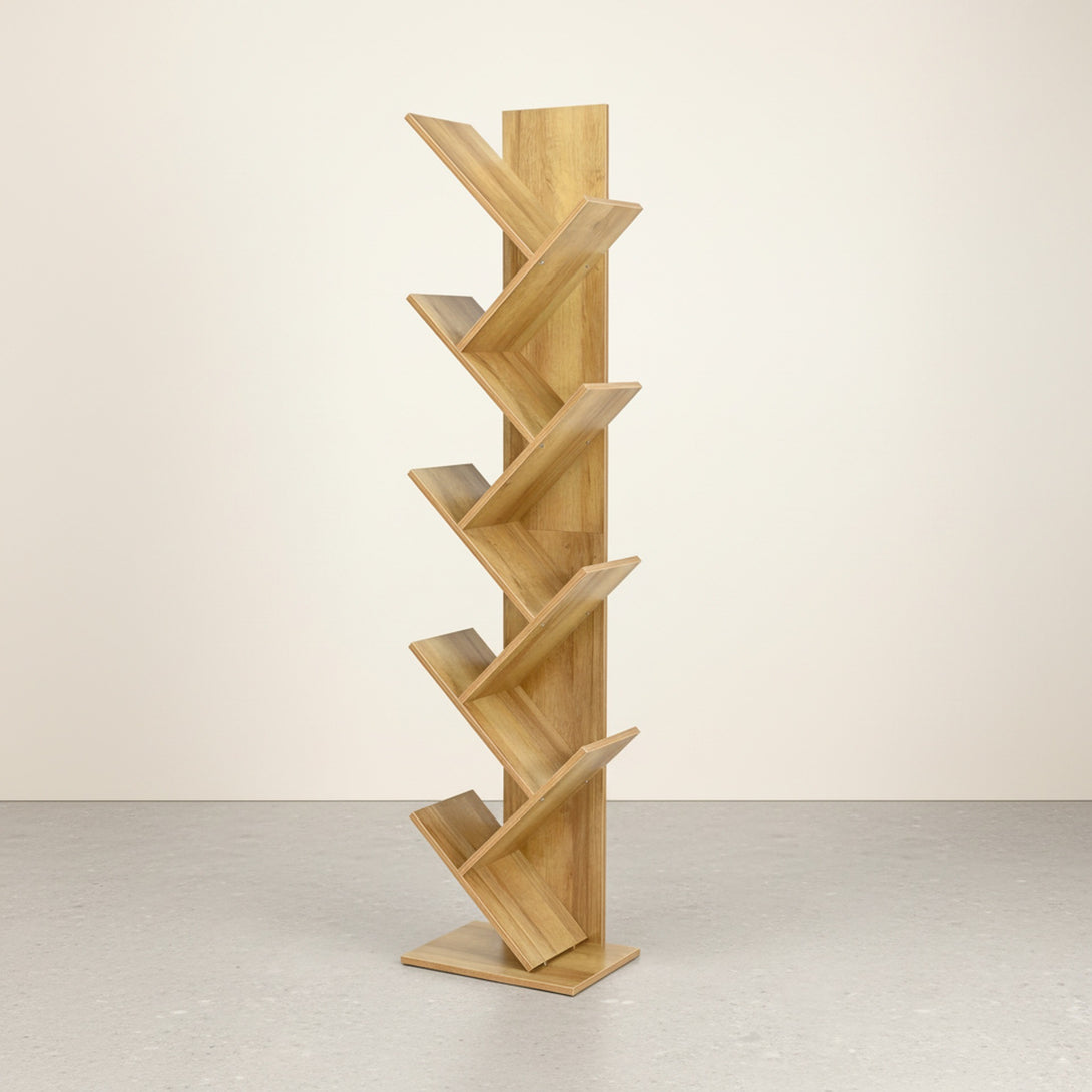 Koru 8 Tier Tree Bookshelf - Oak