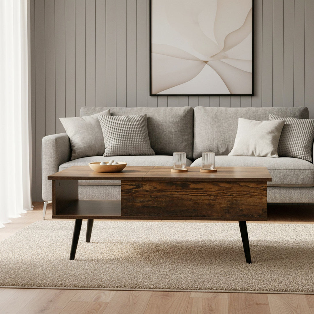 Elevate Lift Top Coffee Table - Rustic Brown