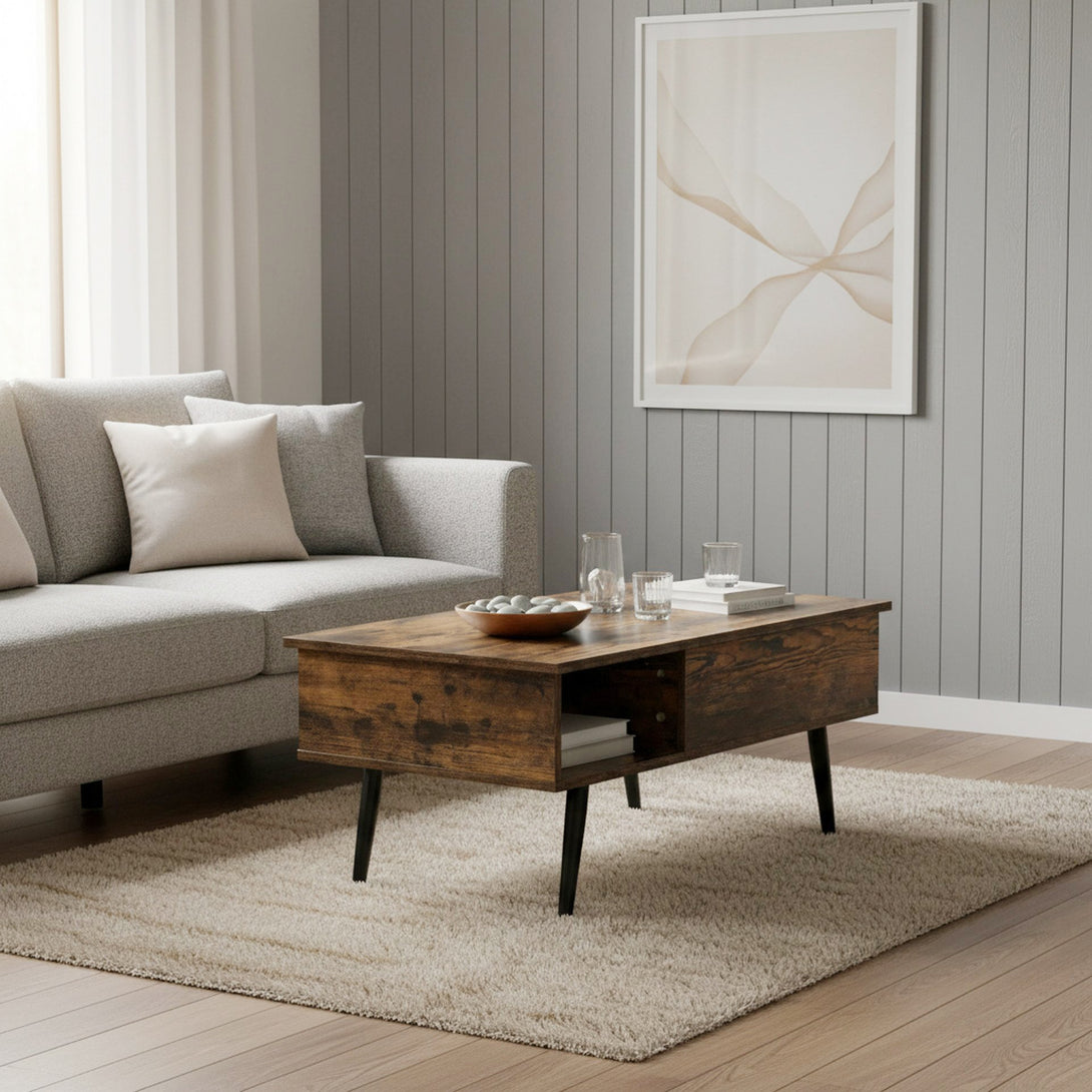Elevate Lift Top Coffee Table - Rustic Brown