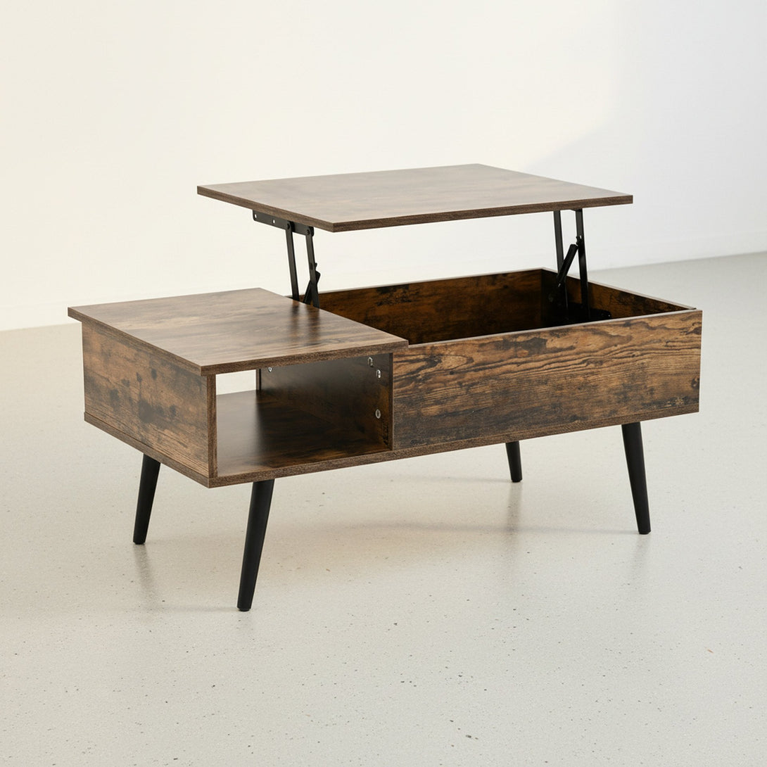 Elevate Lift Top Coffee Table - Rustic Brown