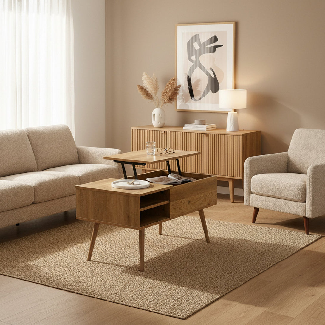 Lodge Lift Top Coffee Table - Oak