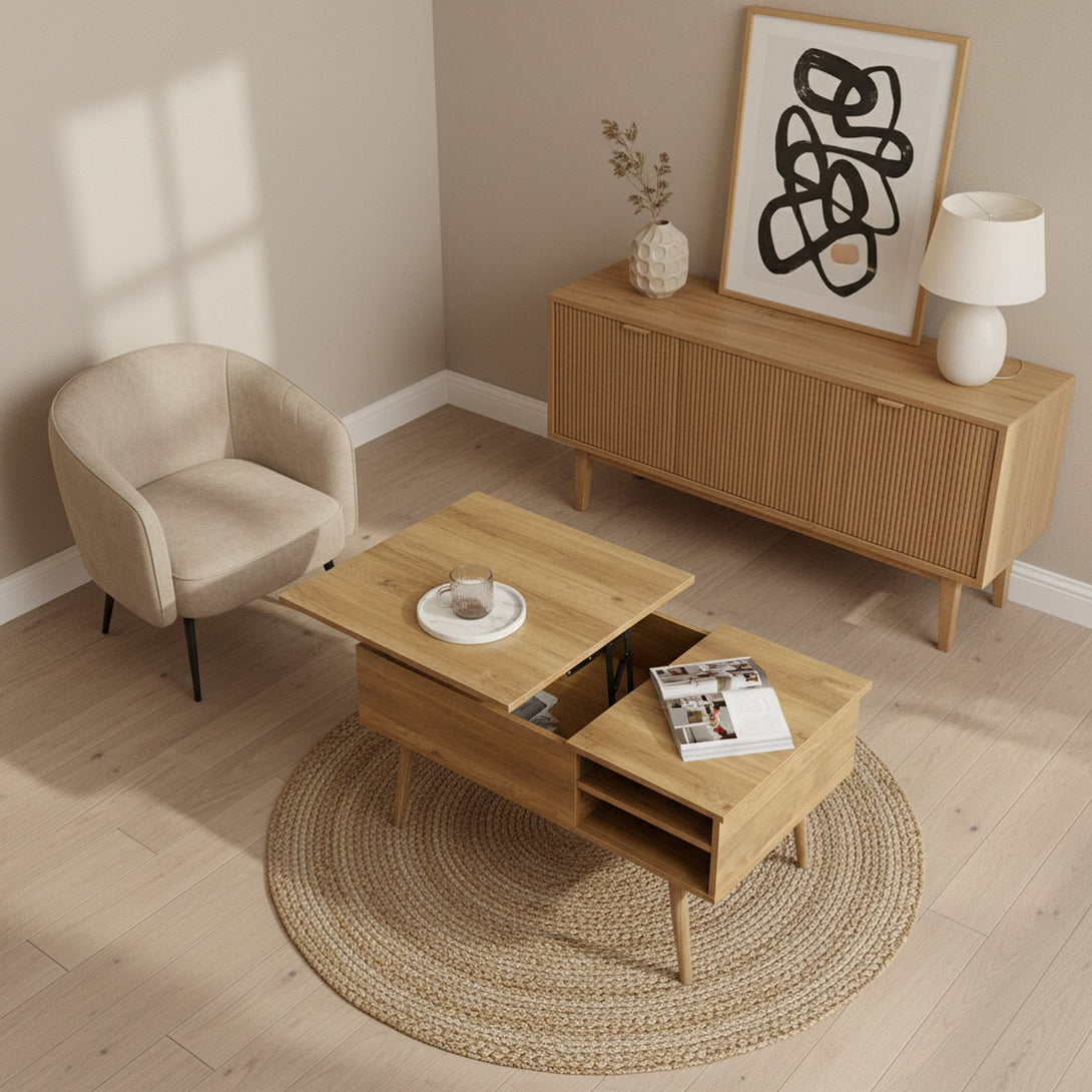 Lodge Lift Top Coffee Table - Oak