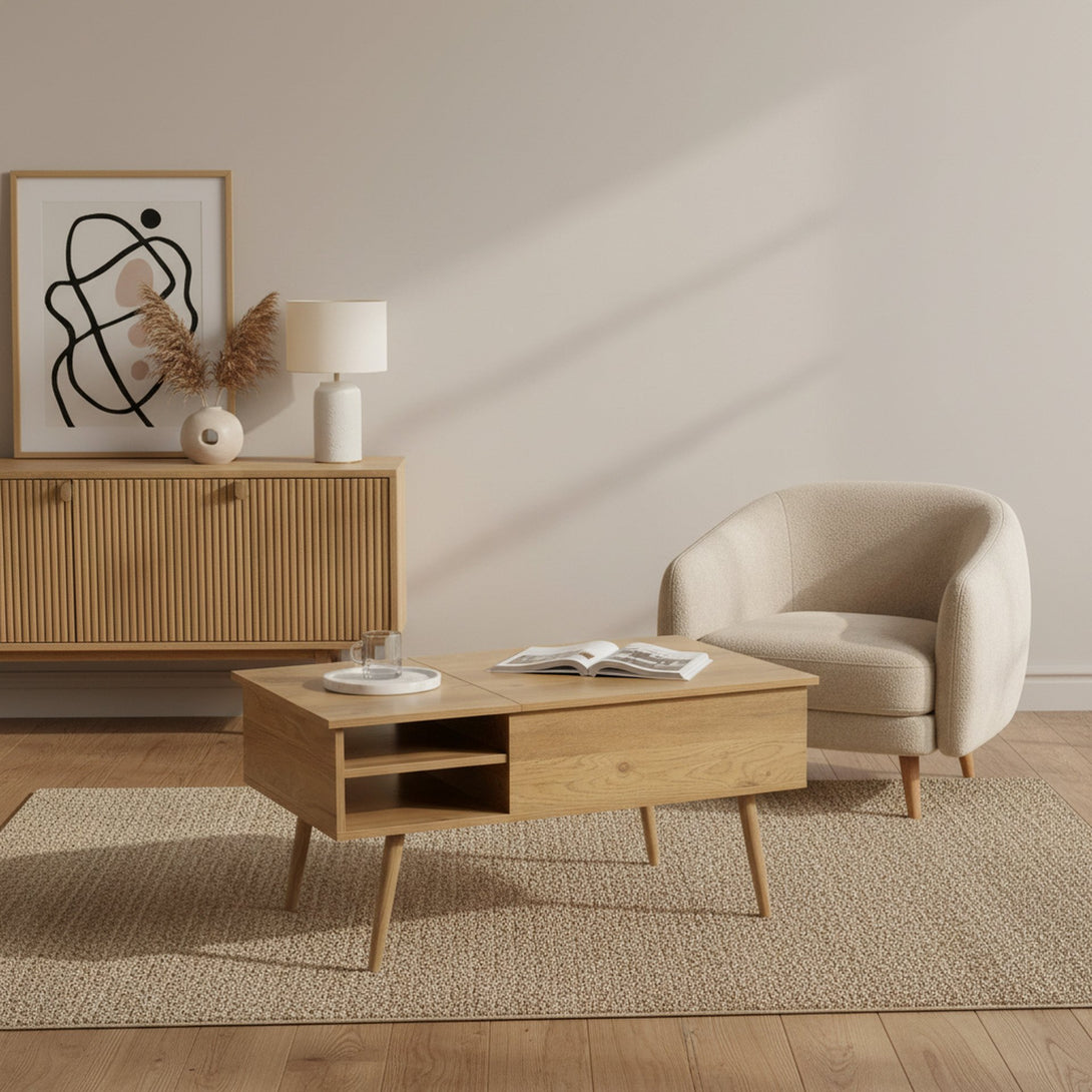 Lodge Lift Top Coffee Table - Oak