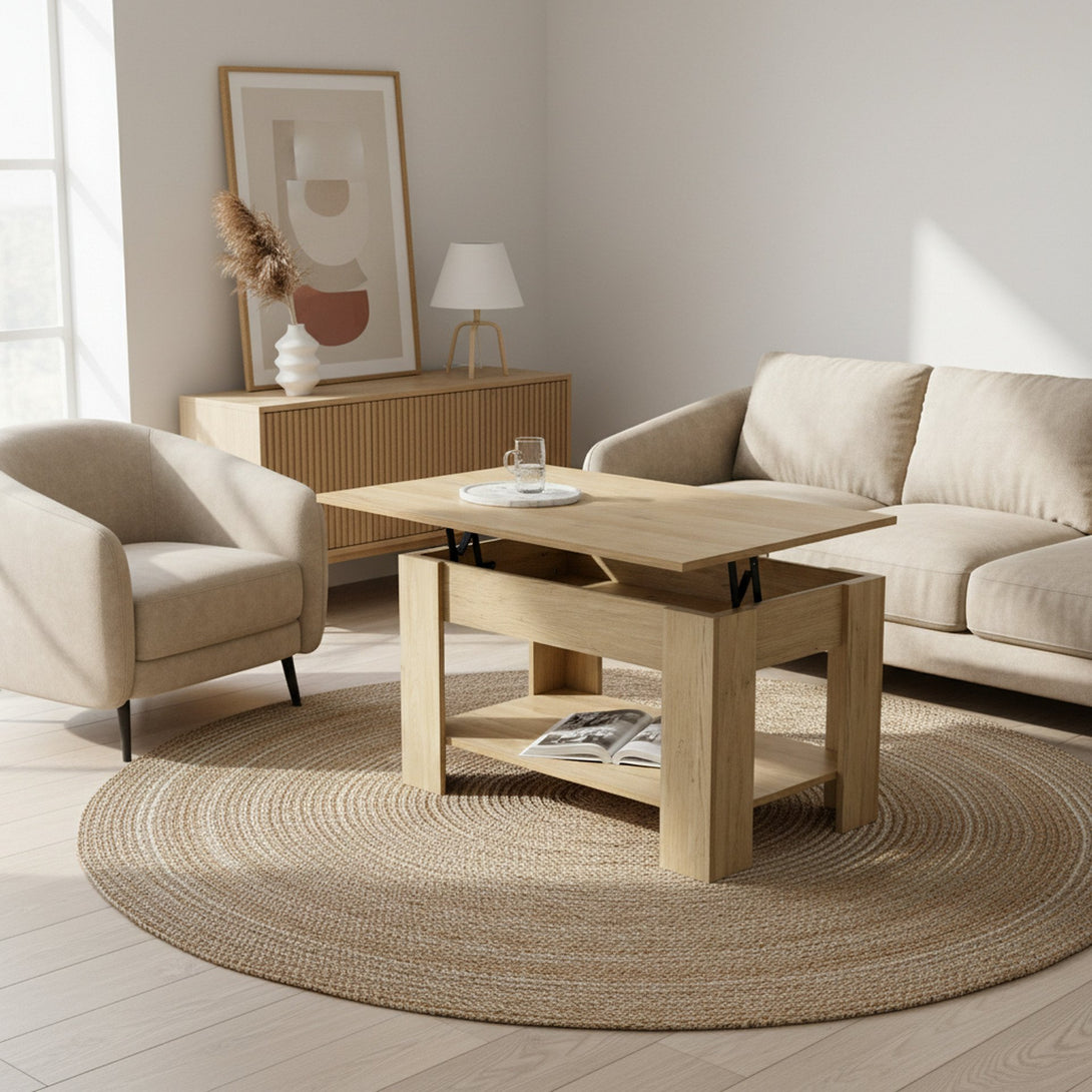 Cache Lift Top Coffee Table - Oak