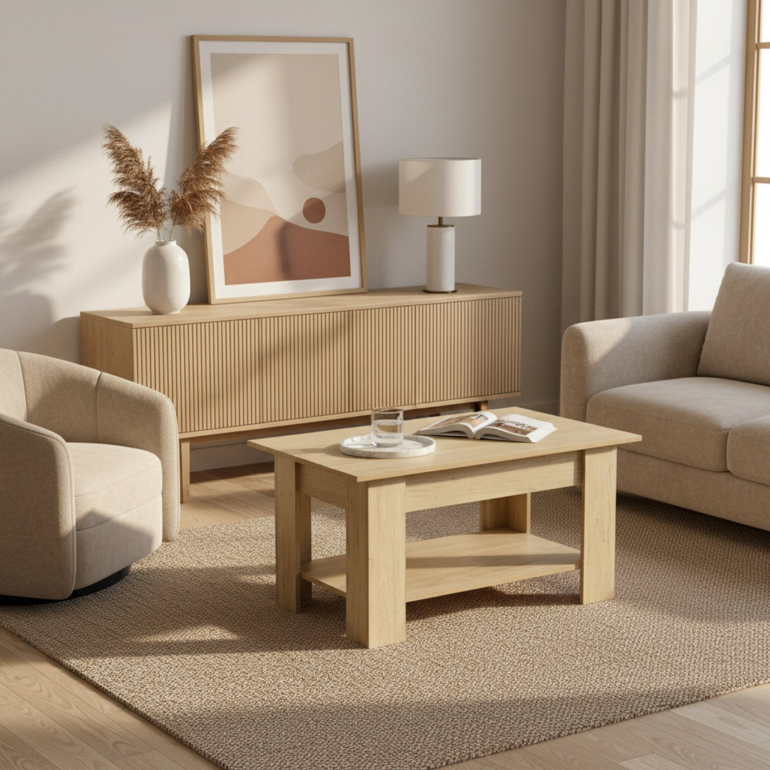 Cache Lift Top Coffee Table - Oak