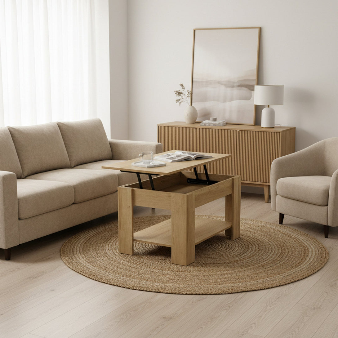 Cache Lift Top Coffee Table - Oak
