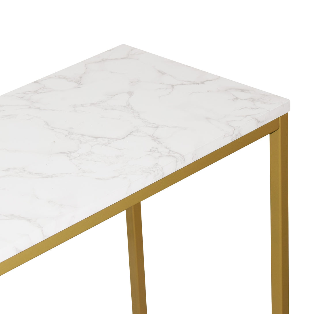 Nimbus Console Table - White Marble Look