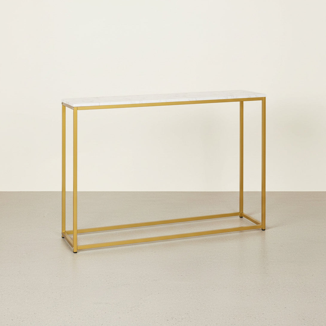 Nimbus Console Table - White Marble Look