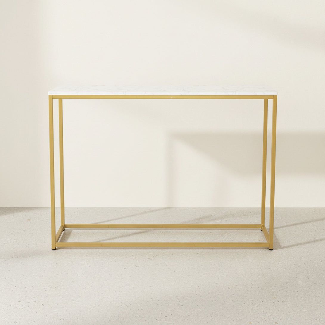 Nimbus Console Table - White Marble Look