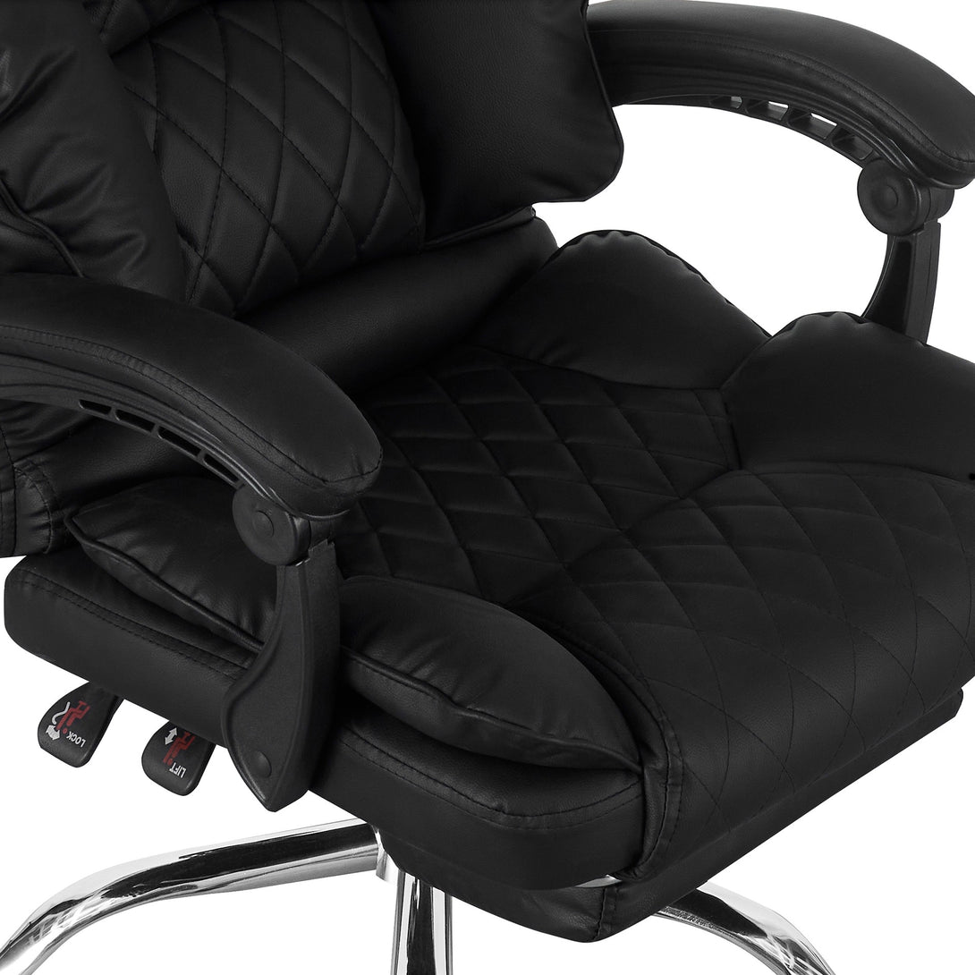 Collin Office Chair with Footrest - Black