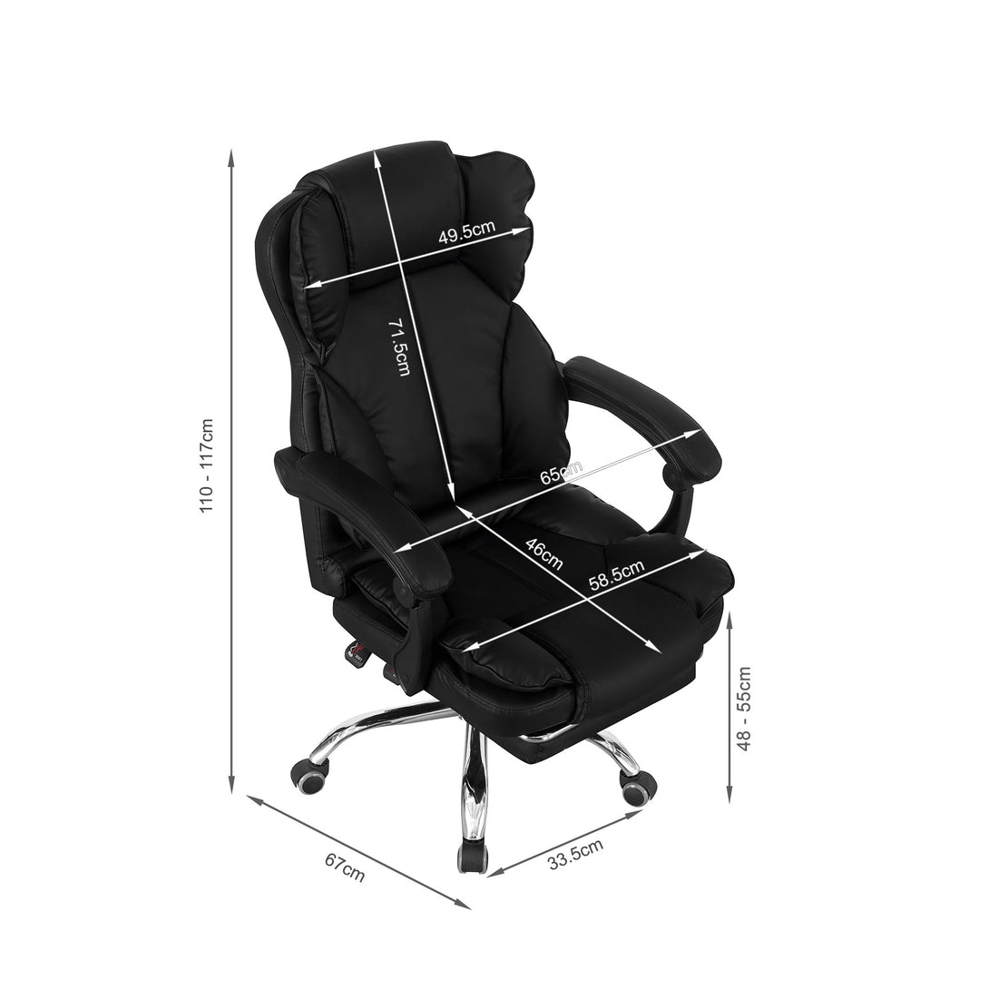 Paxton Office Chair with Footrest - Black