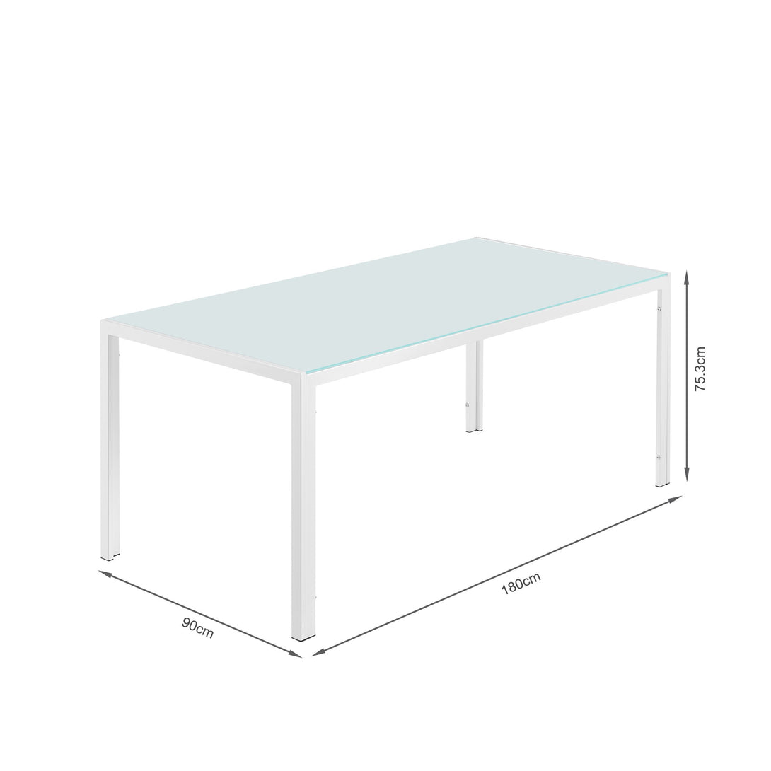 Samuel 7 Piece 1.8m Dining Set - White