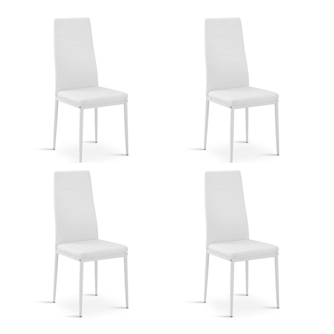Ethan PU Leather Dining Chair - Set of 4 - White