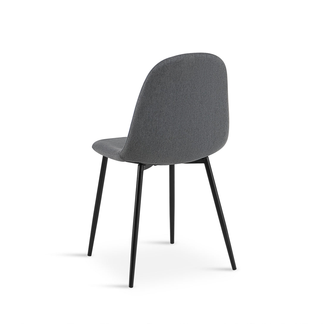 Arlo Linen Dining Chair - Set of 4 - Dark Grey
