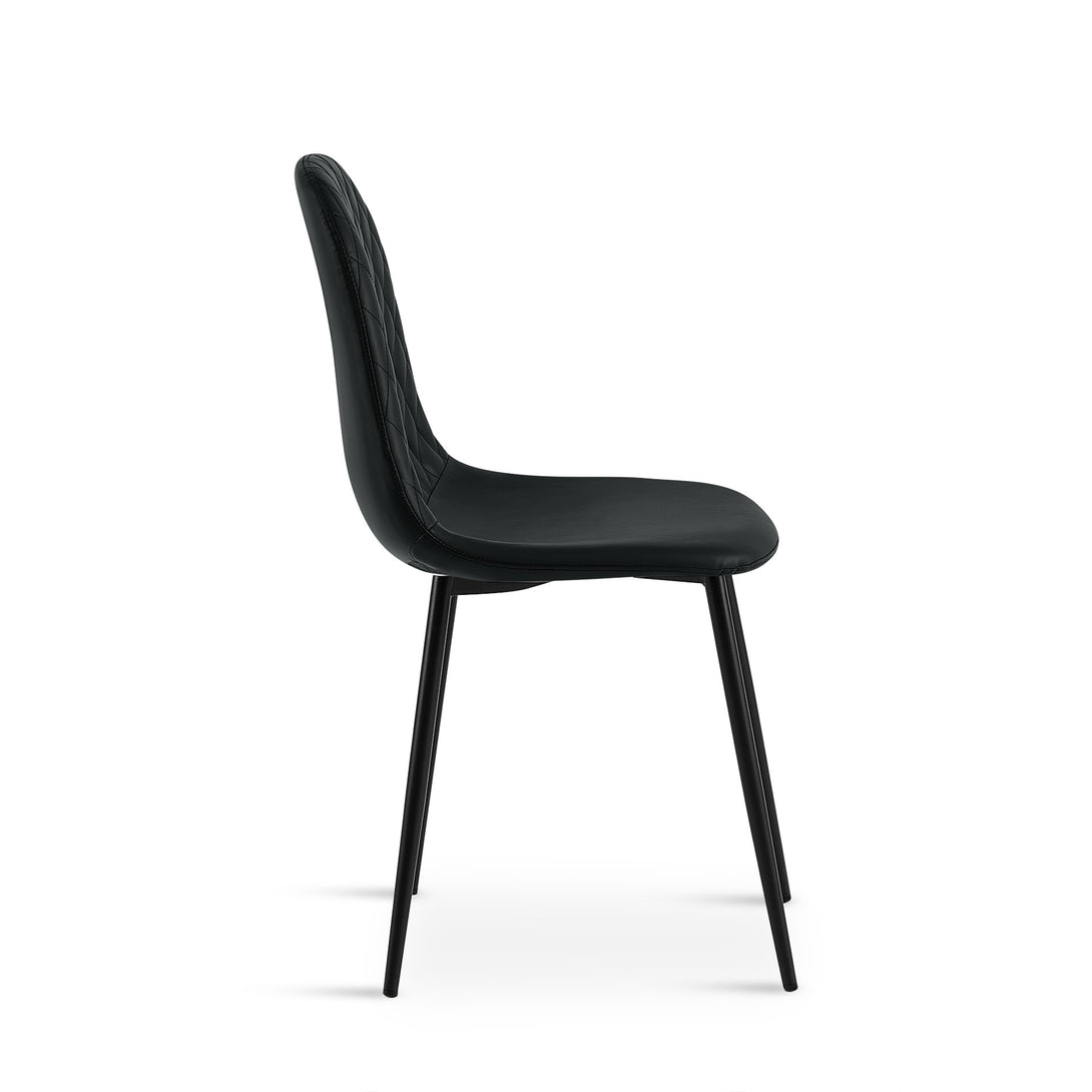 Varo PU Dining Chair - Set of 4 - Black