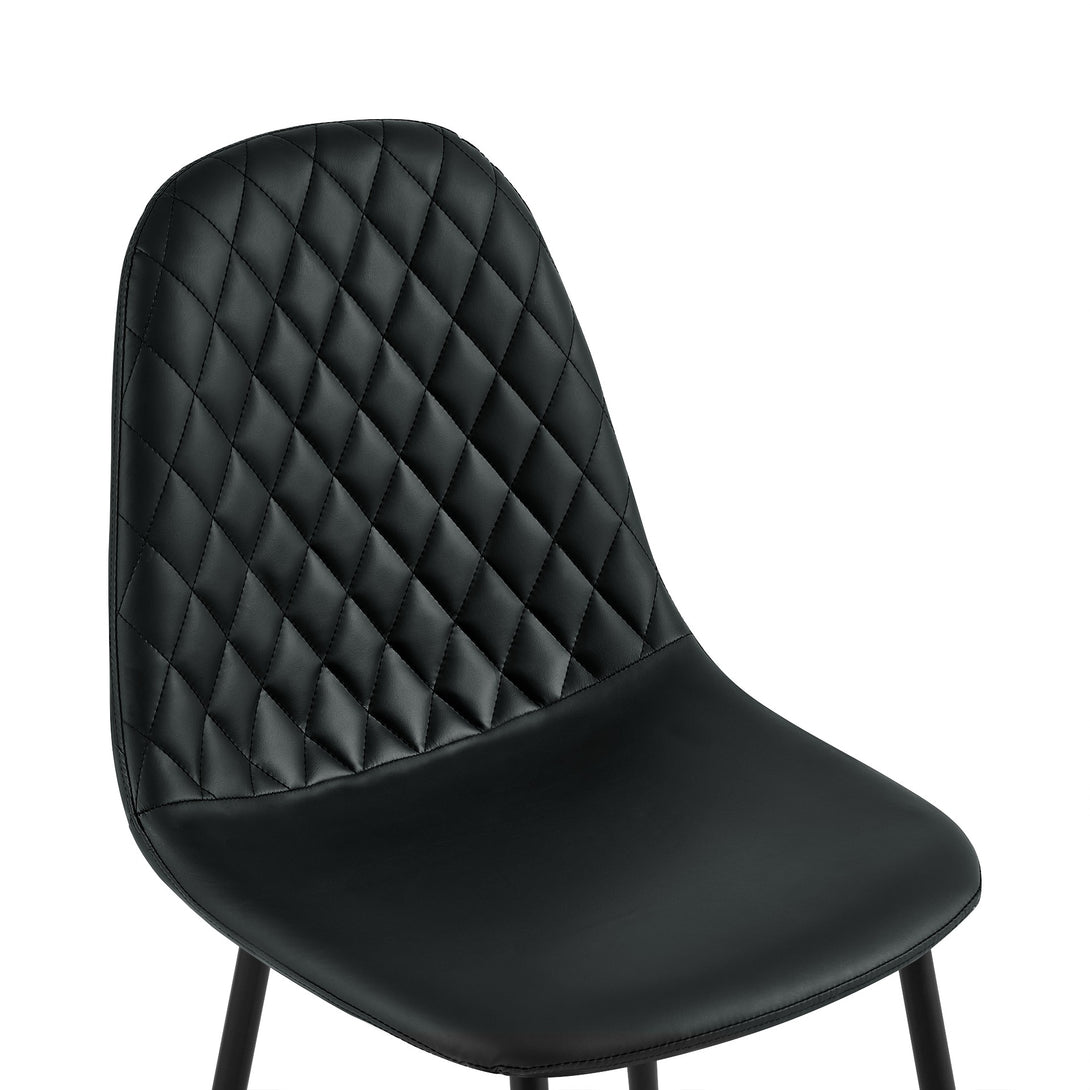 Varo PU Dining Chair - Set of 4 - Black
