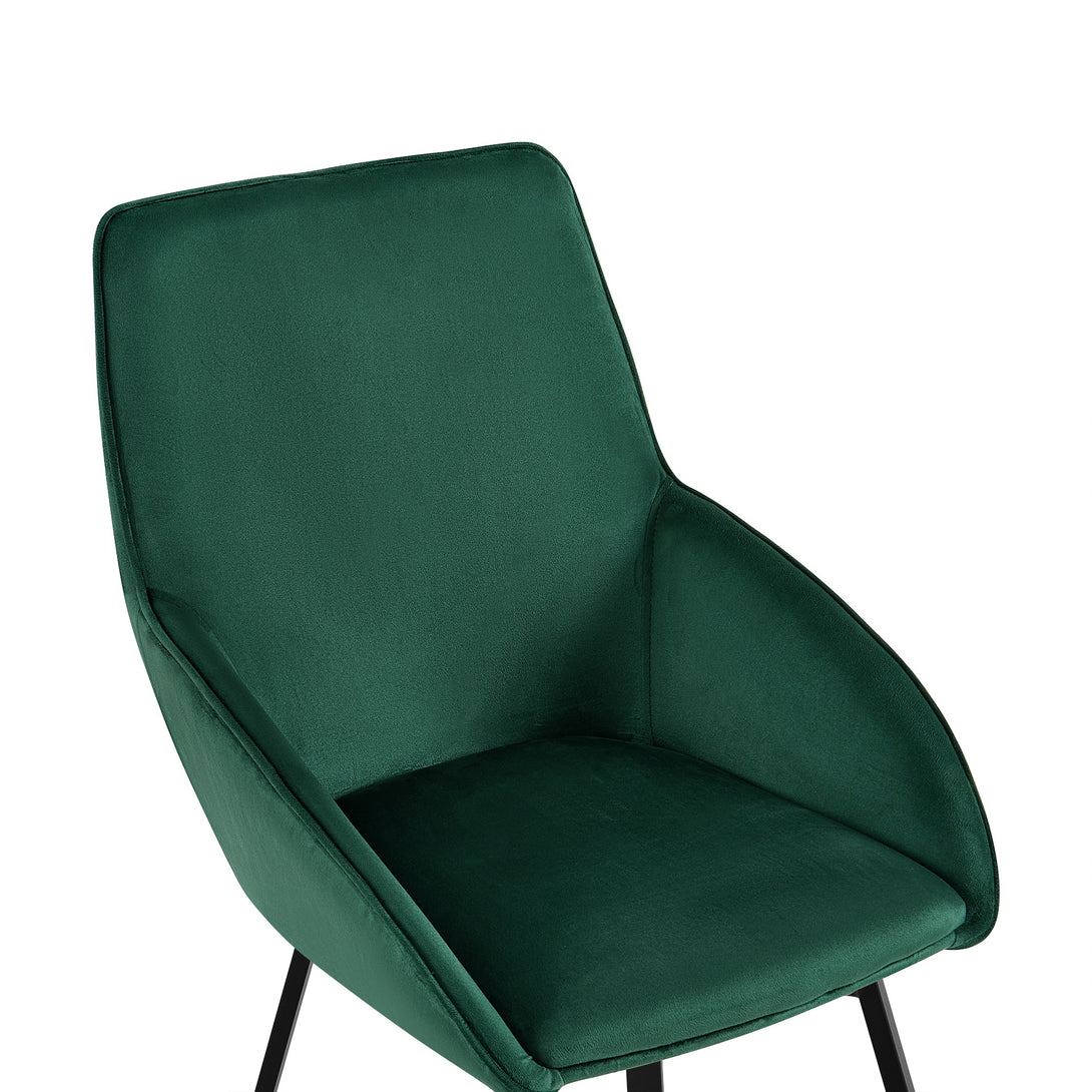 Everlow Swivel Velvet Dining Chair - Set of 2 - Green