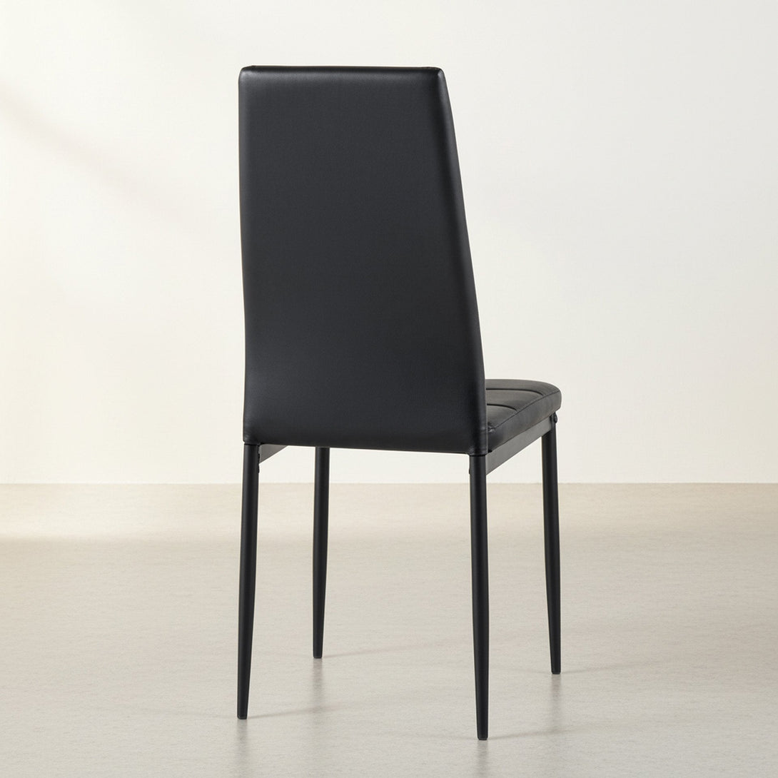 Mauro PU Leather Dining Chair - Set of 4 - Black